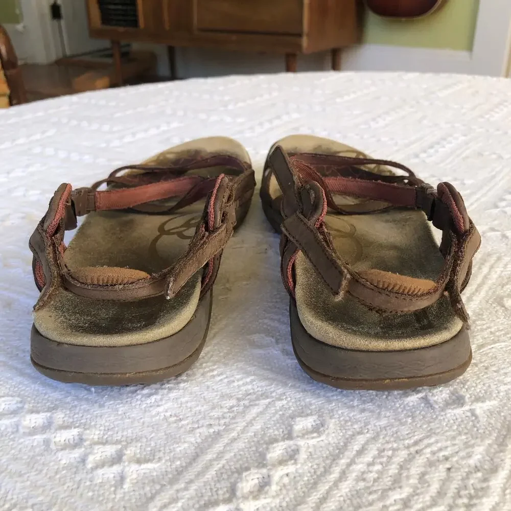 Merrell Jacardia Sandal Women Size 9 Dark Earth Q Form Air Cushion Buckle Strap - Picture 4 of 6
